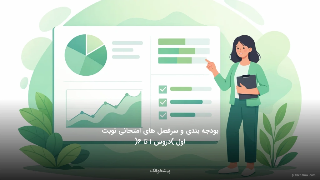 بودجه‌بندی و سرفصل‌های امتحانی نوبت اول (دروس ۱ تا ۶)