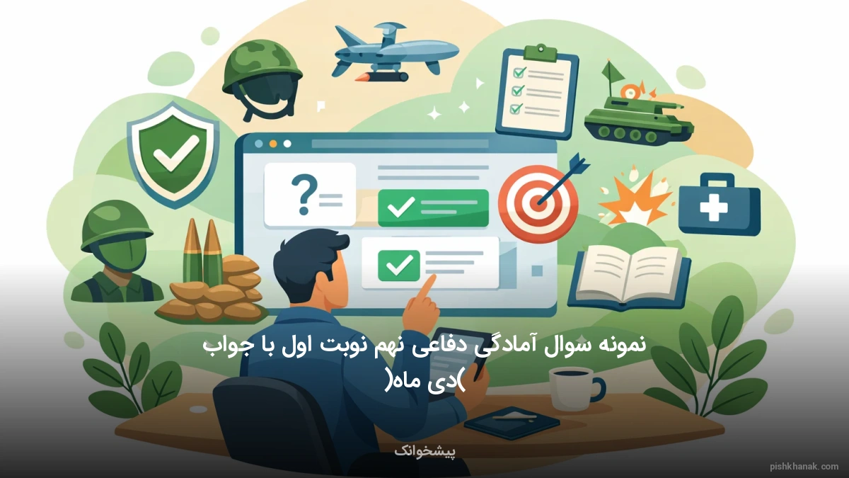 نمونه سوال آمادگی دفاعی نهم نوبت اول با جواب (دی ماه)