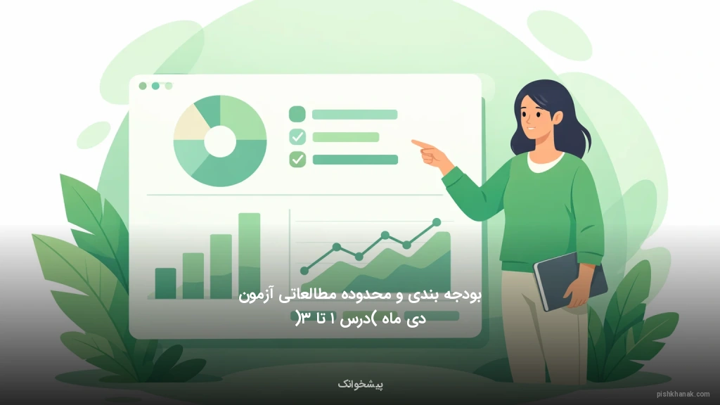 بودجه‌بندی و محدوده مطالعاتی آزمون دی ماه (درس ۱ تا ۳)