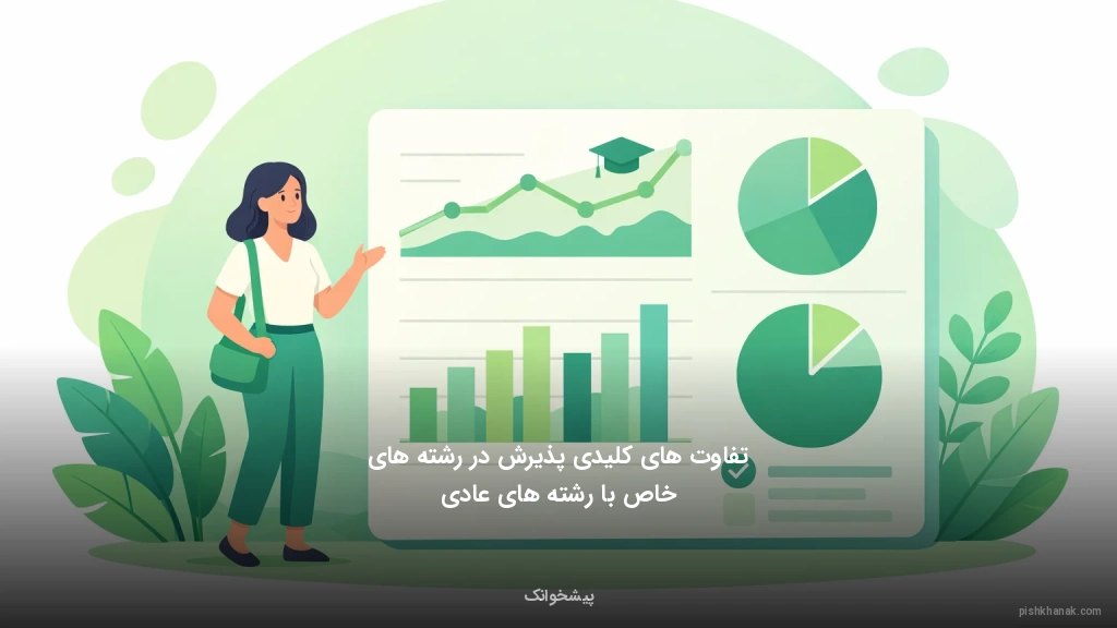 تفاوت‌های کلیدی پذیرش در رشته‌های خاص با رشته‌های عادی