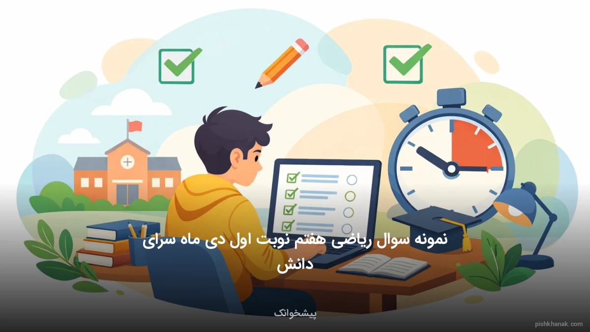 نمونه سوال ریاضی هفتم نوبت اول دی ماه سرای دانش