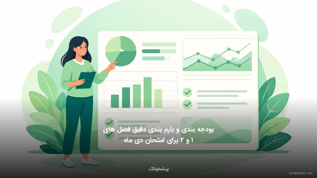 بودجه‌بندی و بارم‌بندی دقیق فصل‌های ۱ و ۲ برای امتحان دی‌ماه