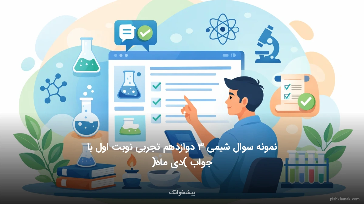 نمونه سوال شیمی ۳ دوازدهم تجربی نوبت اول با جواب (دی ماه)