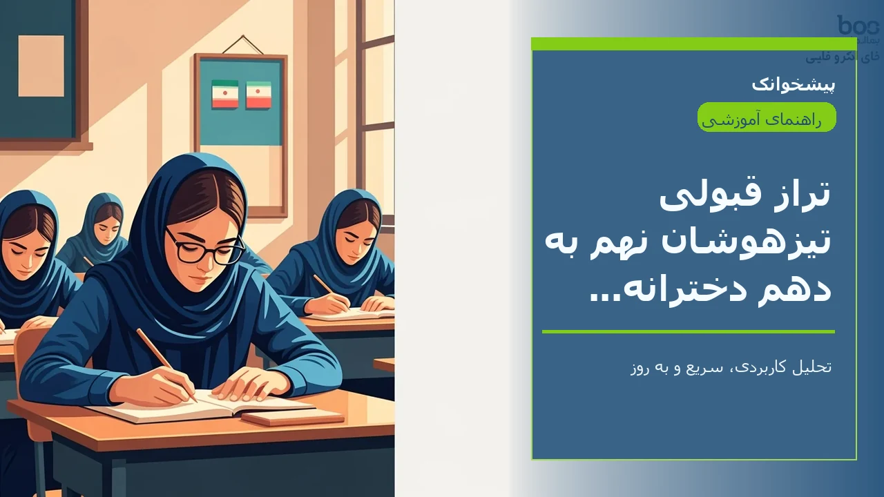 تراز قبولی تیزهوشان نهم به دهم دخترانه سمنان ۱۴۰۳-۱۴۰۴