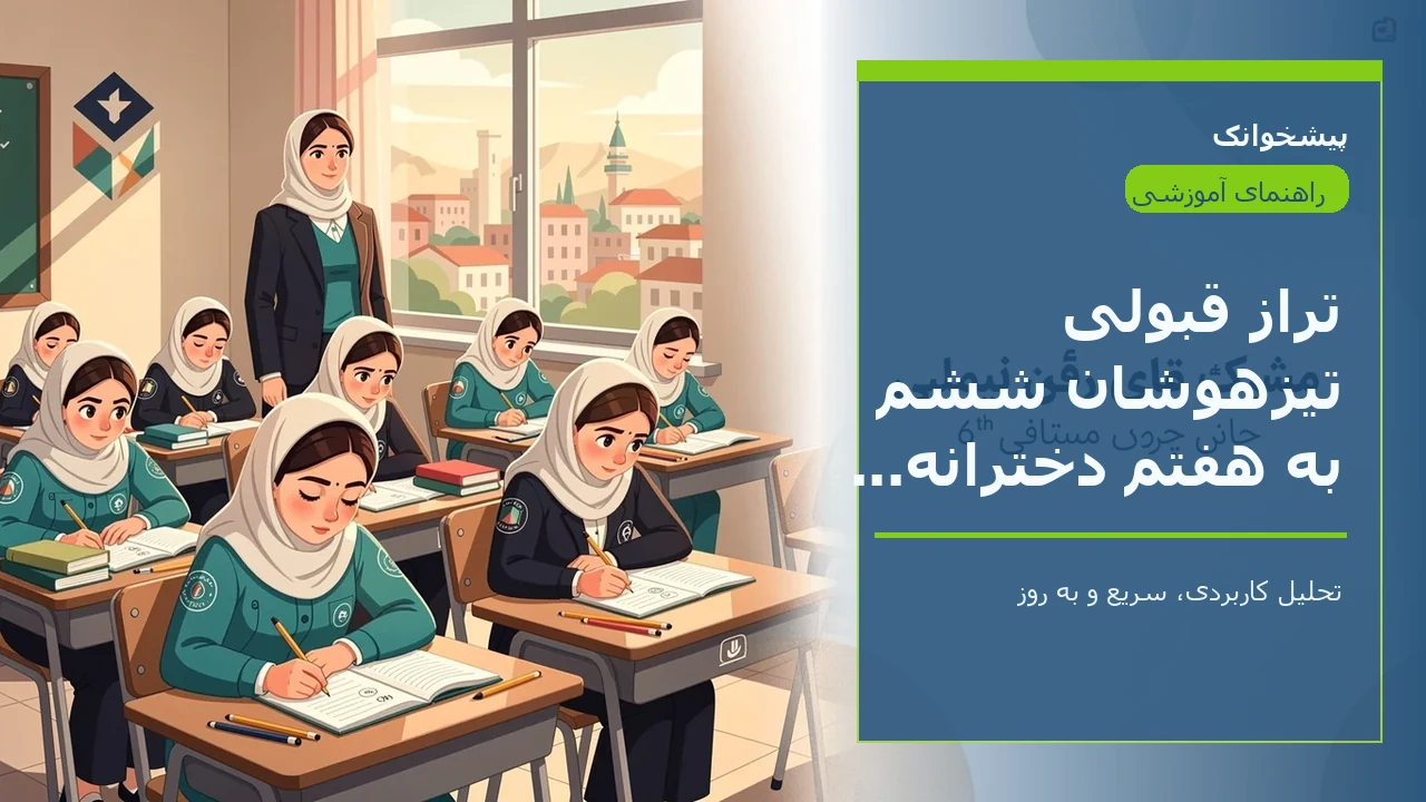 تراز قبولی تیزهوشان ششم به هفتم دخترانه کرمانشاه