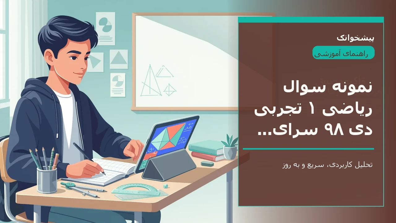 نمونه سوال ریاضی ۱ تجربی دی ۹۸ سرای دانش با جواب