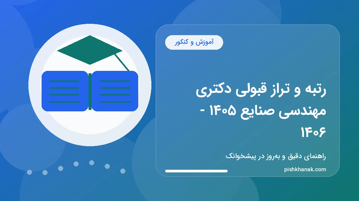 رتبه و تراز قبولی دکتری مهندسی صنایع ۱۴۰۵ - ۱۴۰۶