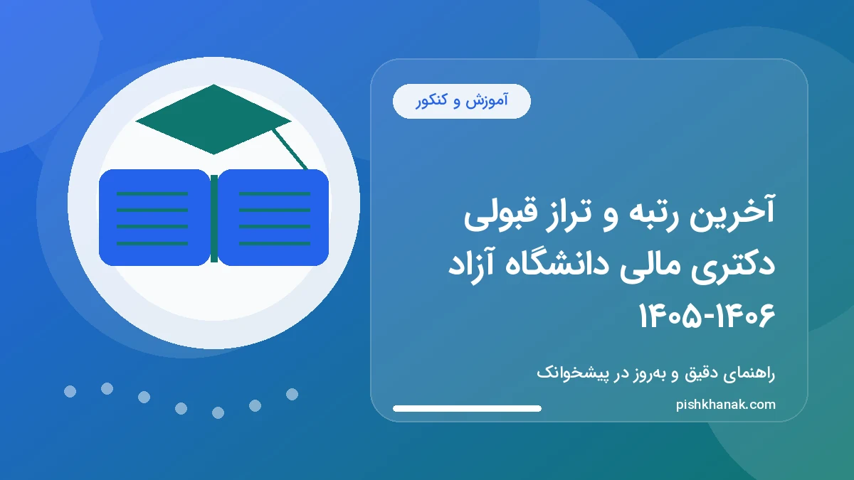 آخرین رتبه و تراز قبولی دکتری مالی دانشگاه آزاد ۱۴۰۵-۱۴۰۶