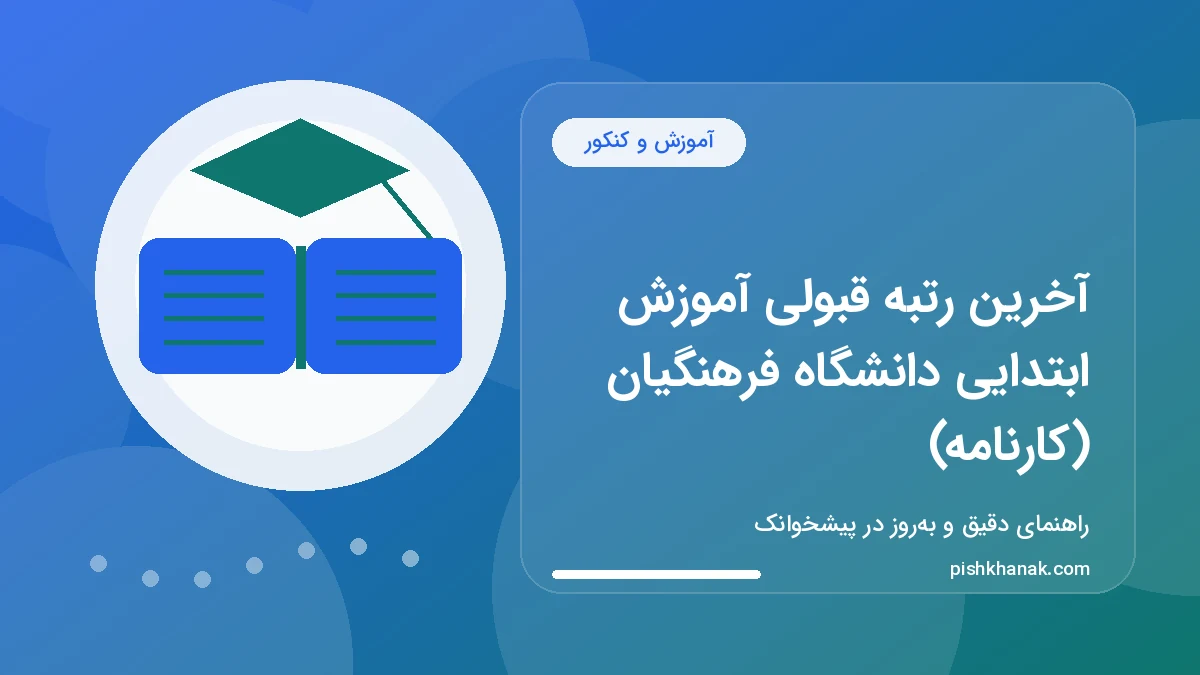آخرین رتبه قبولی آموزش ابتدایی دانشگاه فرهنگیان (کارنامه)