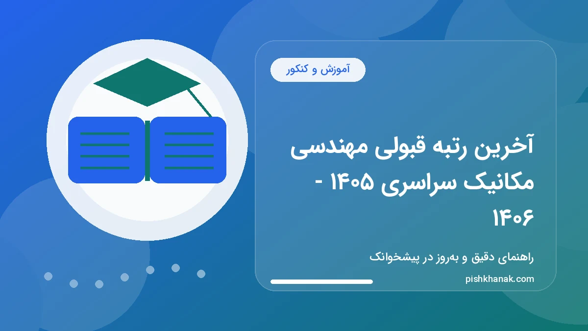 آخرین رتبه قبولی مهندسی مکانیک سراسری ۱۴۰۵ - ۱۴۰۶